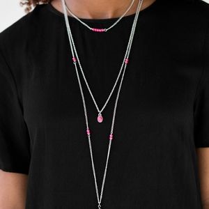 Paparazzi Sandstone Castle Pink Necklace Set